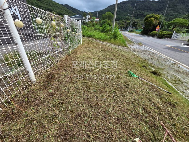 시흥 공장 입구 예초